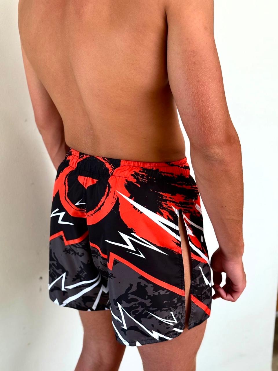 Flappy shorts red colourway