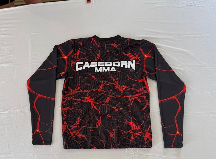 long sleeve rashguard RED & Black colourway