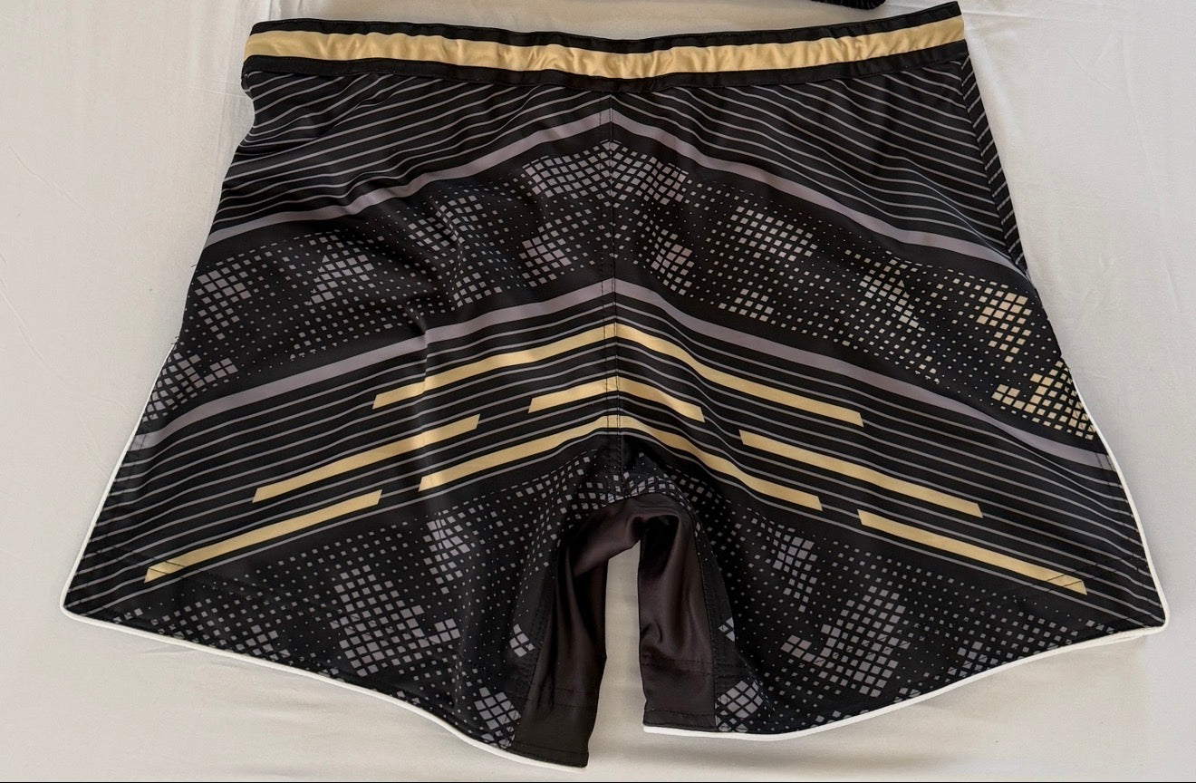 MMA Shorts blackout gold colourway