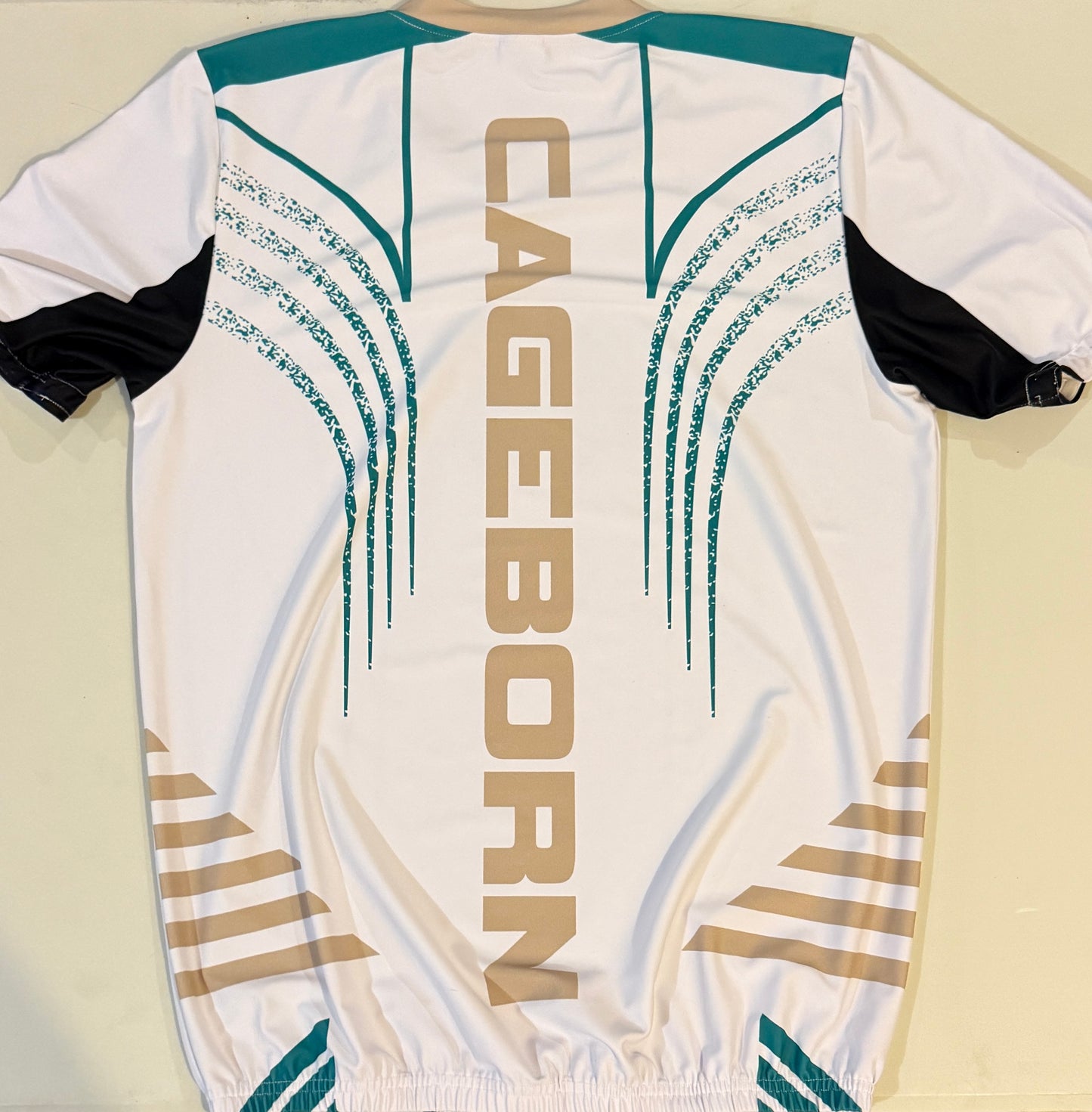 short sleeve rashguard arctic gold colourway