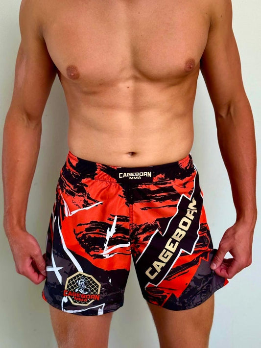 Flappy shorts red colourway