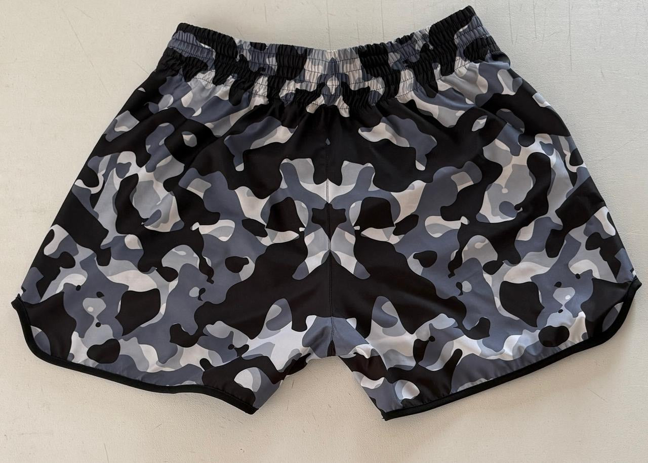 Muay Thai shorts blue camo colour way