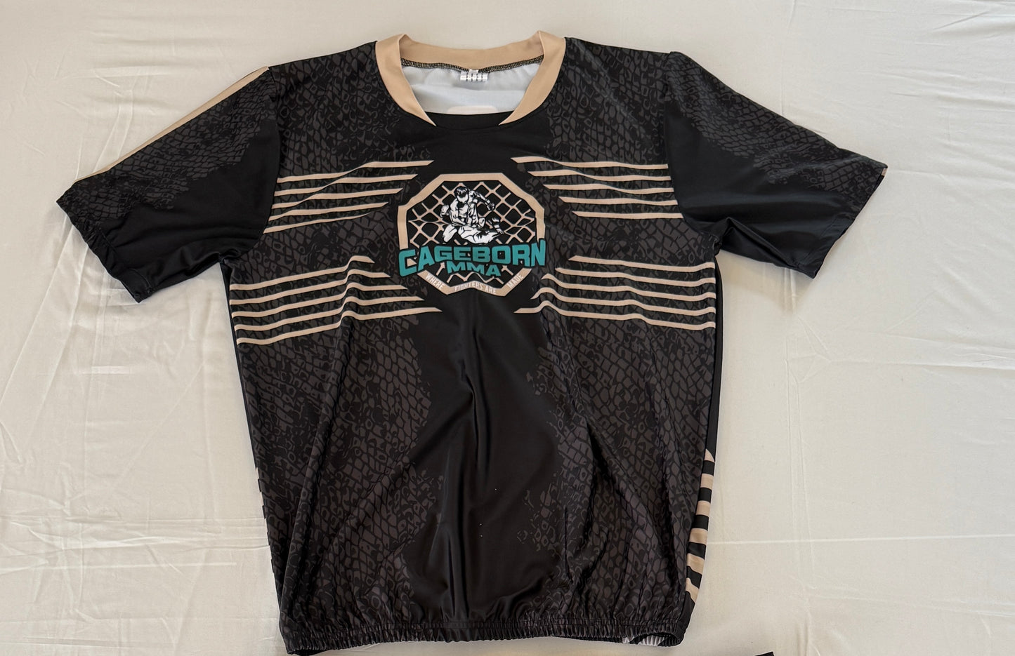 Short sleeve rashguard Blackout gold colourway